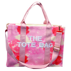 Літня пляжна сумка-шоппер "THE TOTE BAG" тай-дай (Колір: Рожевий)