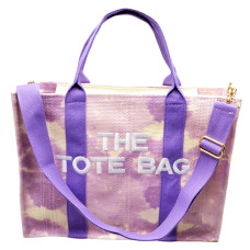 Літня пляжна сумка-шоппер "THE TOTE BAG" тай-дай (Колір: Бузковий)
