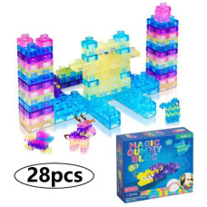  Конструктор м'який силіконовий прозорий Magic Gummy Bloc 28 деталей 