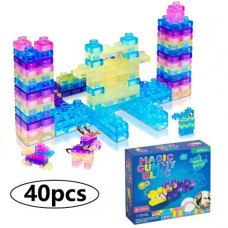  Конструктор м'який силіконовий прозорий Magic Gummy Bloc 40 деталей 