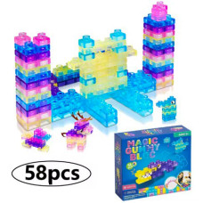  Конструктор м'який силіконовий прозорий Magic Gummy Bloc 58 деталей 