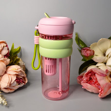 Склянка для напоїв з трубочкою 900 ml Колір: Рожевий