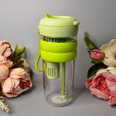 Склянка для напоїв з трубочкою 900 ml Колір: Салатовий