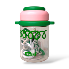 Дитяча пляшка для води з ремінцем 500 ml Колір: Рожевий/Зелений