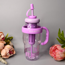  Склянка для напоїв з трубочкою та фільтром 1300 ml Колір: Бузковий