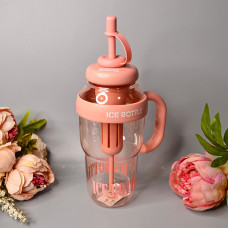  Склянка для напоїв з трубочкою та фільтром 1300 ml Колір: Рожевий