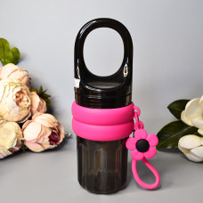 Склянка для напоїв з ручкою 450 ml Колір: Чорний