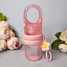 Склянка для напоїв з ручкою 450 ml Колір: Рожевий