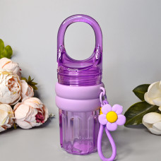 Склянка для напоїв з ручкою 450 ml Колір: Бузковий