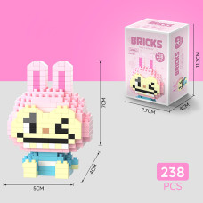  Конструктор BRICKS  "Лабубу LABUBU" Рожевий-Блакитний