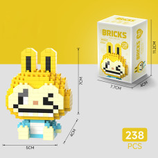  Конструктор BRICKS  "Лабубу LABUBU" Жовтий-Блакитний