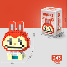  Конструктор BRICKS  "Лабубу LABUBU" Червоний