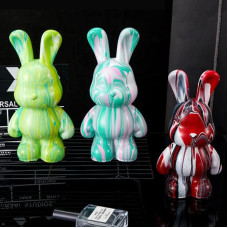 Флюїдний зайчик Fluid Bunny Bearbrick з фарбами Набір для творчості DIY 23 см