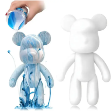 Флюїдний ведмедик Fluid Bear Bearbrick з фарбами Набір для творчості DIY 33 см