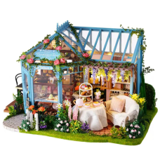 3D Румбокс Чайний будиночок "Трояндовий сад"‎ DIY DollHouse + пилозахисний купол