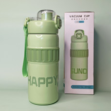 Місткий термос "Happy Sunday" 600 ml Колір: Зелений