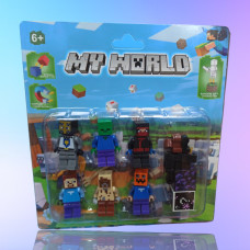 Набір з шести магнітних фігурок Minecraft